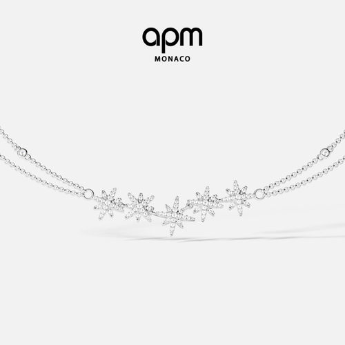 APM双层六芒星项链女送礼