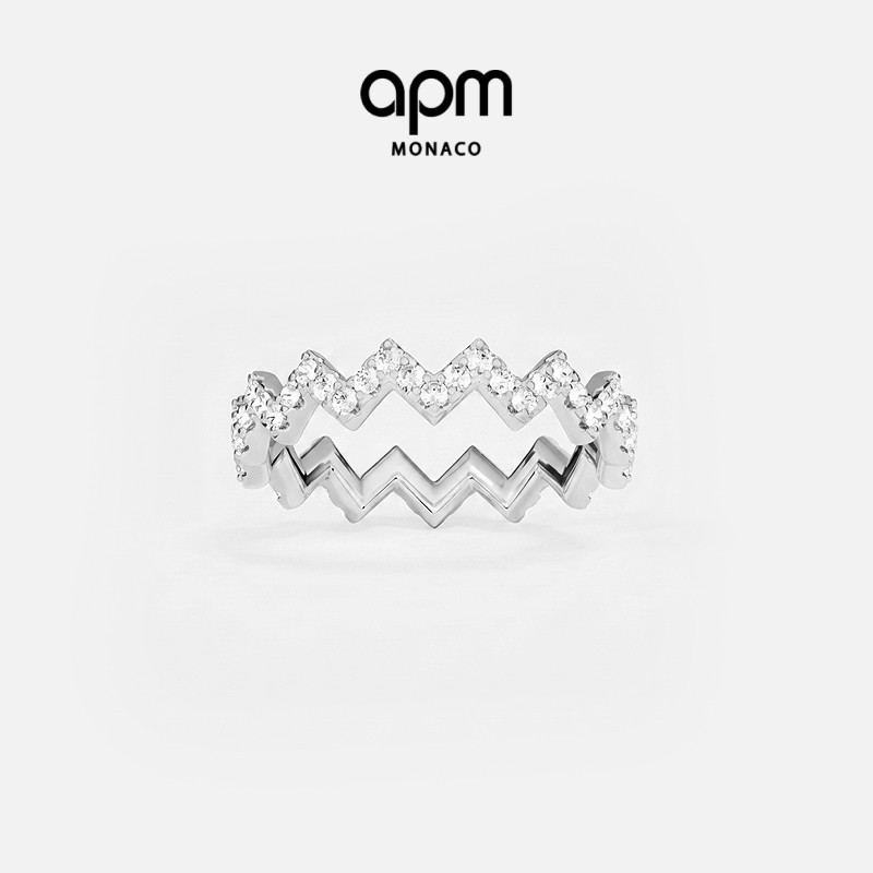APM波浪戒指女小众设计尾戒礼物图片