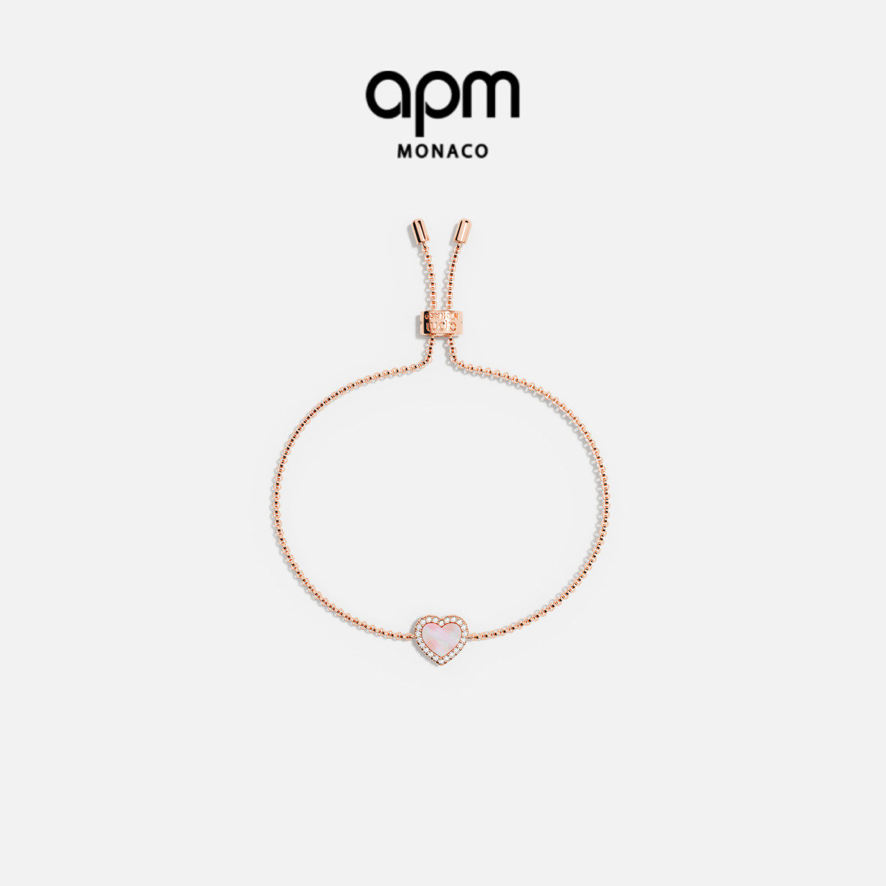 APM Monaco粉母贝爱心手链可调节玫瑰金轻奢手饰送人生日新年礼物,饰品/流行首饰/时尚饰品新,手链,淘宝优惠券,粉丝福利购,淘宝优惠卷