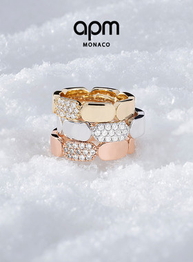 [杨紫同款]APM Monaco玫瑰金色戒指女高级感轻奢手饰新年礼物