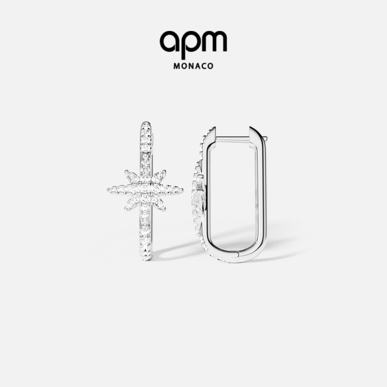 APM六芒星耳环时尚高级设计感