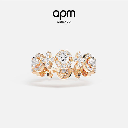 [新品]APM Monaco玫瑰金Météorites Glamour戒指白雪公主情侣戒