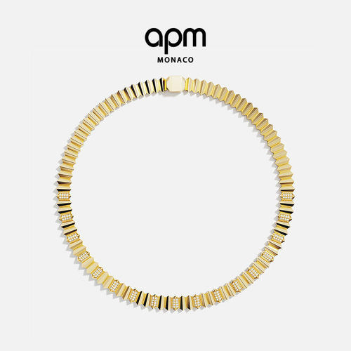 [周翊然同款]APM Monaco宽版波浪Up and Down个性项链项圈choker
