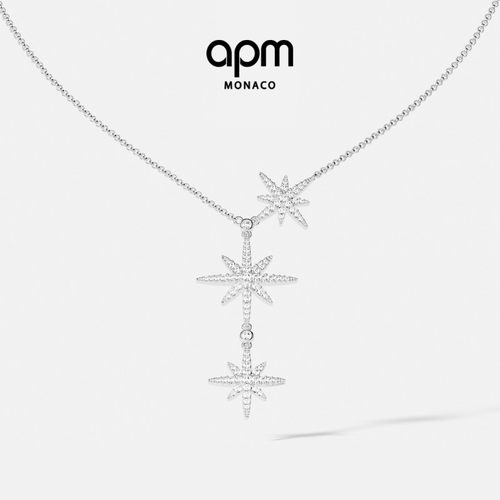 APM三流星六芒星项链女生日礼物
