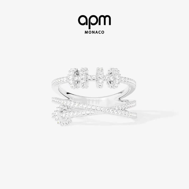 APM Monaco饰来运转戒指女生食指环经典轻奢银饰送人生日礼
