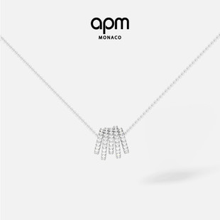 APM Monaco多圈小蛮腰女项链轻奢气质毛衣链首饰送人生日礼物