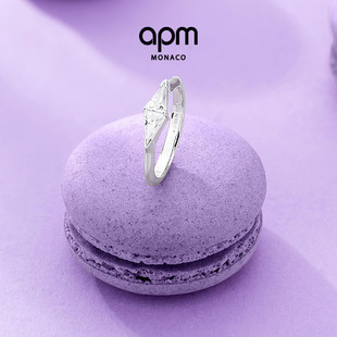 Art Monaco APM Deco戒指女银白色几何设计感简约新品 杨紫同款