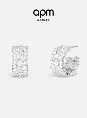 APM Monaco水滴圈形耳环女个性高级轻奢耳饰送人新年情人节礼物