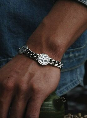 复古新个性跨境新款手链新款潮流时尚穿搭电镀手链送男朋友in潮