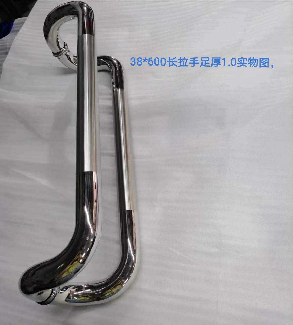 加厚玻璃门拉手不锈钢弯型大拉手有无框玻璃门大把手对装推门把手