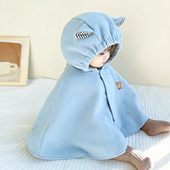 婴儿披风外套儿童披肩网红洋气男女宝宝防风斗篷外出抱被春秋冬季