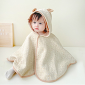 婴儿斗篷披肩抱衣新款 洋气 防风外套洋气男女宝宝披风外出春秋冬季