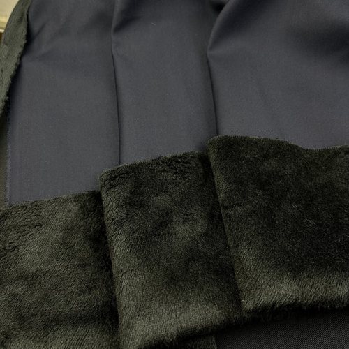 冬季加绒西裤面料斜纹哔叽加绒布