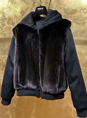 布拉斯琦皮草LP联名双面穿NAFA黑貂短款外套 3500 定金500