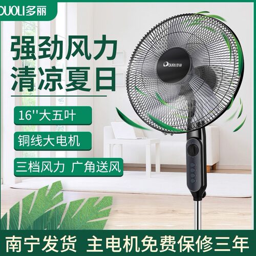 多丽电风扇摇头定时落地扇