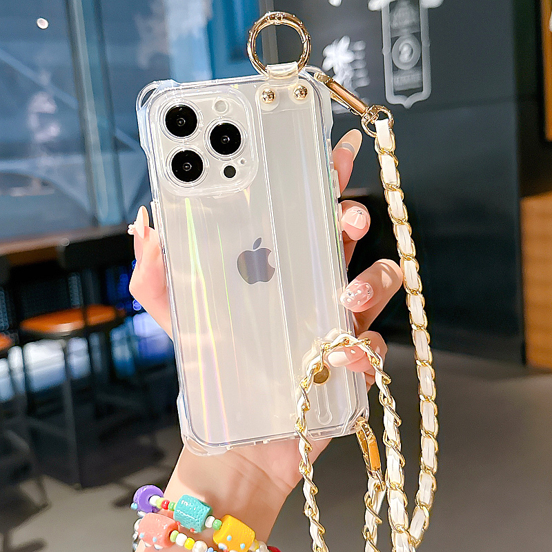 苹果iPhone16promax/15/16/14/13/12/11手机壳斜挎背带挂绳15promax透明防摔14pro女款13pro套手腕带支架适用