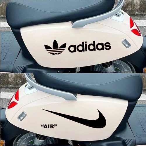 NIKE潮牌车贴爱玛雅迪电动摩托车改装饰贴小牛电瓶车车身拉花贴画