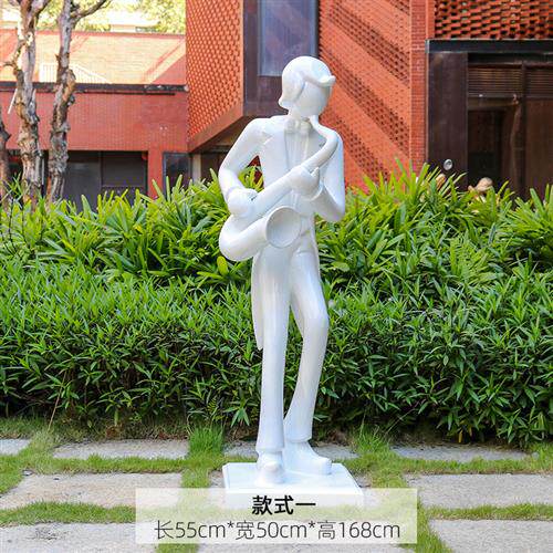 玻璃钢音乐人物摆件户外人物雕塑园林景观音乐元素抽象装饰品美陈