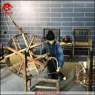 农耕文化道具设计定制传统文化民俗创意园定做动态仿真牛耕田模型