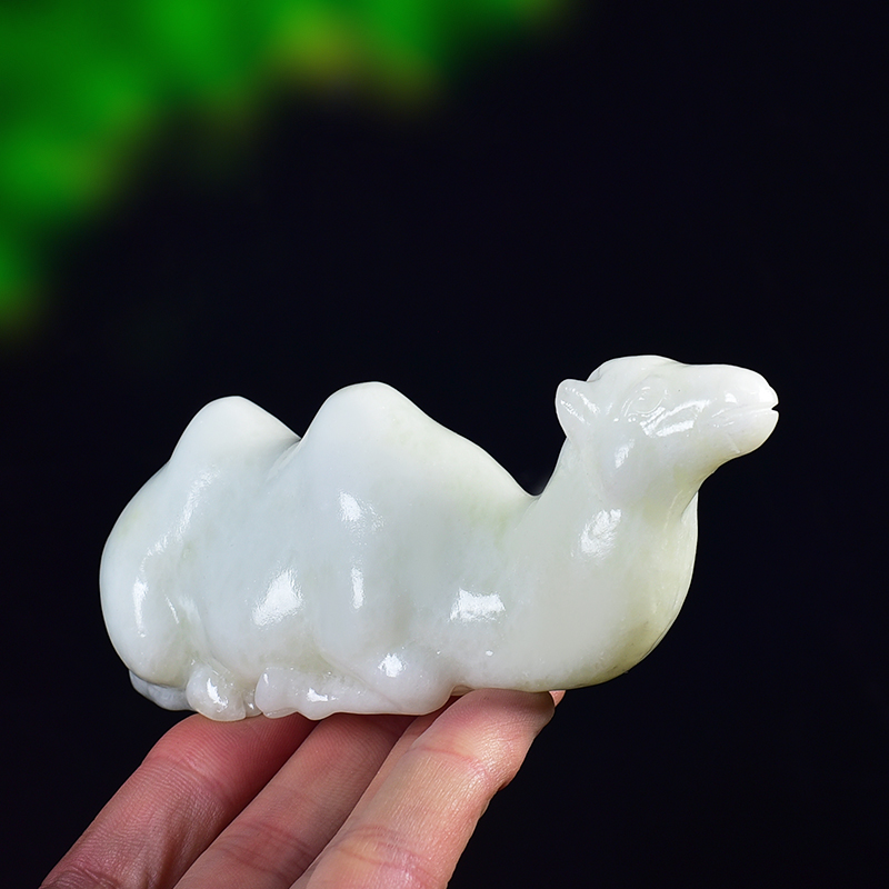 辽宁岫玉石骆驼笔架笔搁文镇铜器文房四宝桌面小摆件书法书画用品