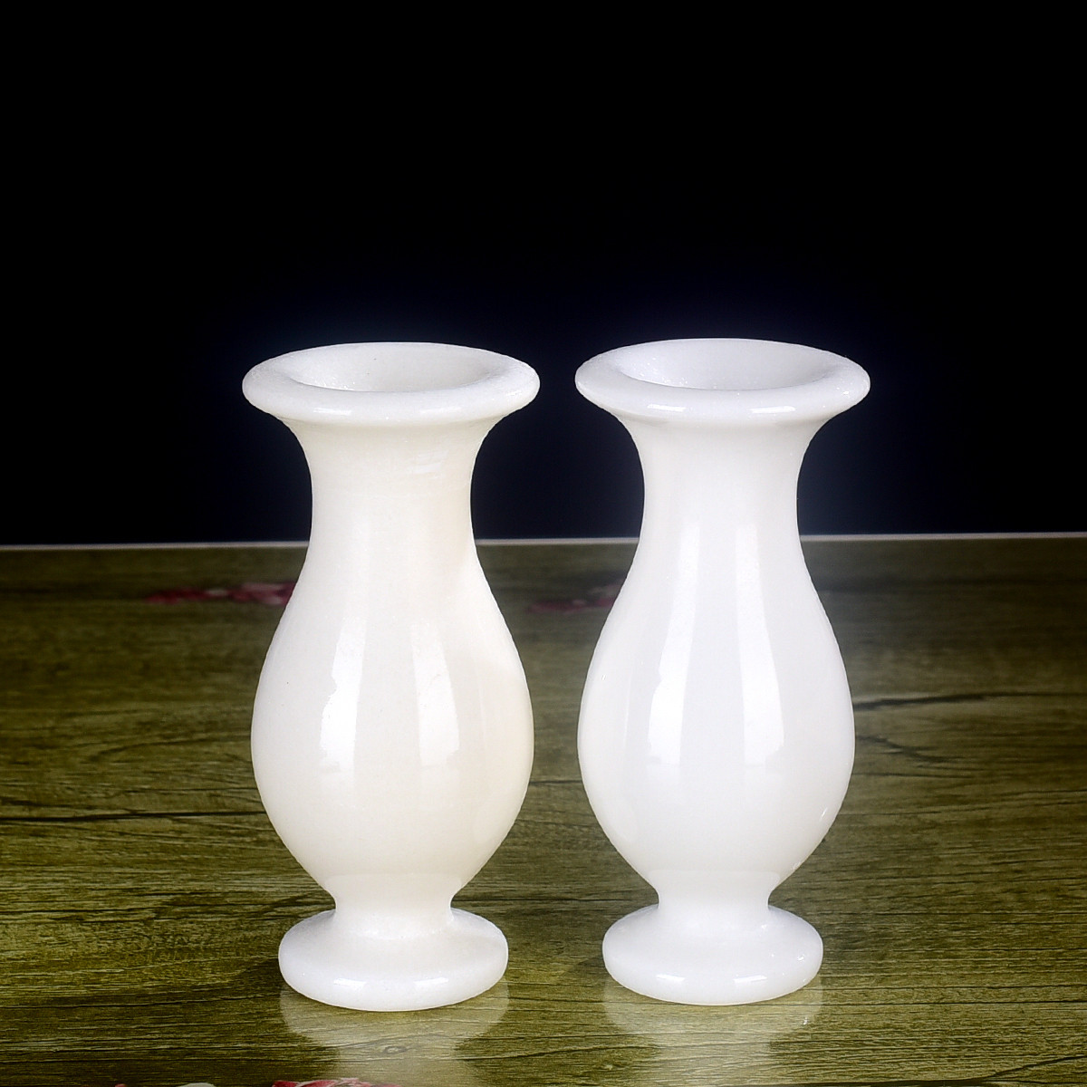 天然汉白玉花瓶玉石花瓶客厅桌面摆件插花观音玉净瓶正品包小花瓶