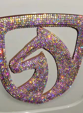 适用于宝骏镶钻车标730510310W560E100E200630汽车改装饰车贴钻石