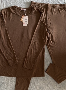 曼妮芬专柜正品超薄柔软山茶花肌底衣男士秋衣秋裤套装 清货特价