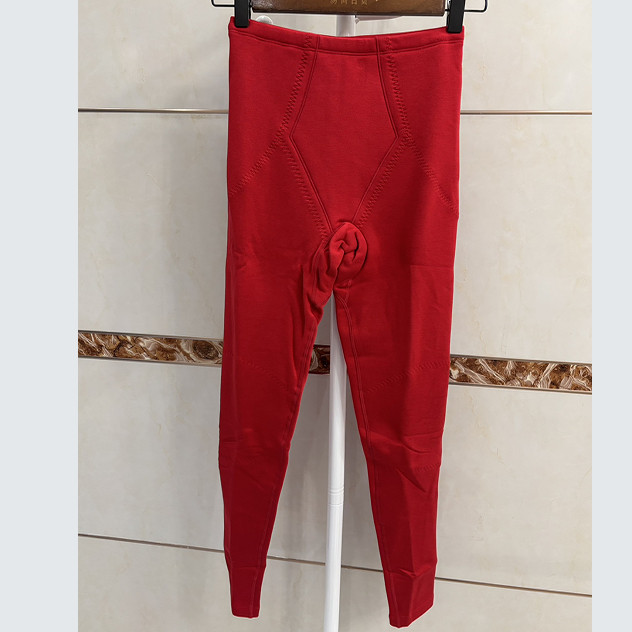 曼妮芬加厚女士本命年大红保暖裤