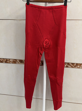 曼妮芬专柜正品女士正红加绒加厚护膝保暖裤棉裤大红秋裤20210188