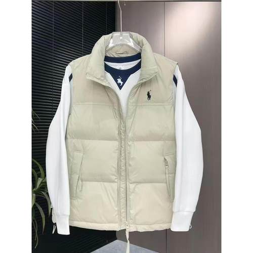 欧洲站立领无袖坎肩马甲男轻奢潮牌刺绣棉衣痞帅百搭时尚保暖背心