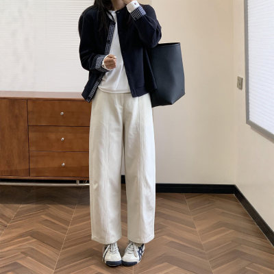 简约风休闲阔腿裤女2026