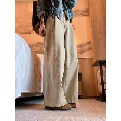 梨型身材裤子宽松bf慵懒