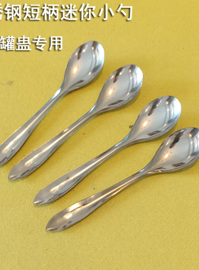 不锈钢迷你短柄把家用调味料盒罐蛊专用控盐味精小勺子4-5克量勺