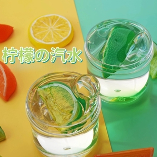 柠檬汽水史莱姆泰透水晶泥起泡胶彩泥橡皮泥纯手工高颜值解压礼物