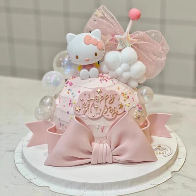 美乐蒂KThellokitty猫咪蛋糕装饰