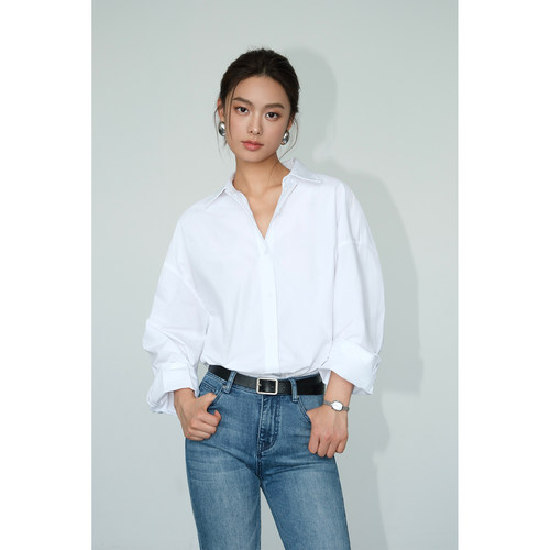 百搭衬衣设计感BF衬衣长袖衬衫