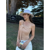 NEVA 上衣 短款 单肩吊带背心女性感露肩外穿抹胸设计感小众修身