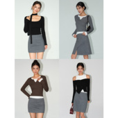 NEVA 波点裙半身裙女气质a字高腰显瘦包臀裙 法式 现货7折