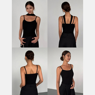 短款 NEVA 针织挂脖吊带背心女夏外穿2025修身 现货7折 上衣