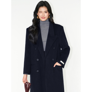 毛呢外套女中长款 现货7折 高级感气质1OO羊毛呢子大衣 NEVA