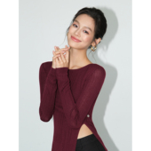 长袖 NEVA t内搭上衣 针织衫 女设计感开叉春秋修身 现货7折