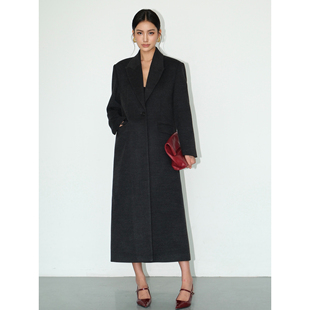 毛呢大衣女中长款 现货7折 2024秋冬复古高级感呢子外套 NEVA