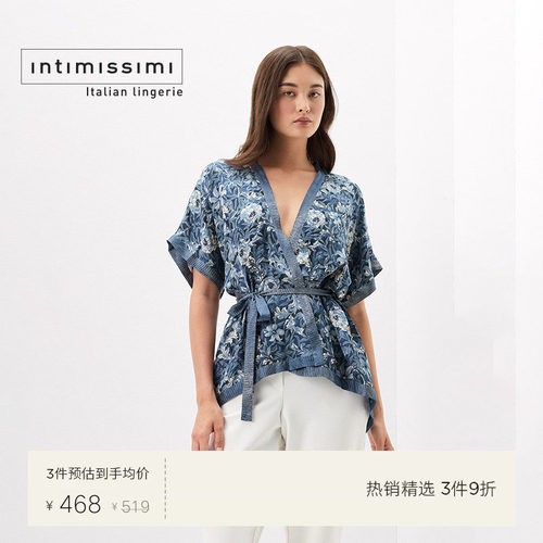 Intimissimi意舒漫秋冬新品复古花卉家居睡袍度假风晨袍PVD2615