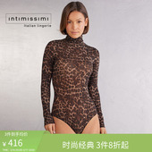 Intimissimi意舒漫秋冬时尚 连体衣BO2548C 豹纹高领含羊绒长袖