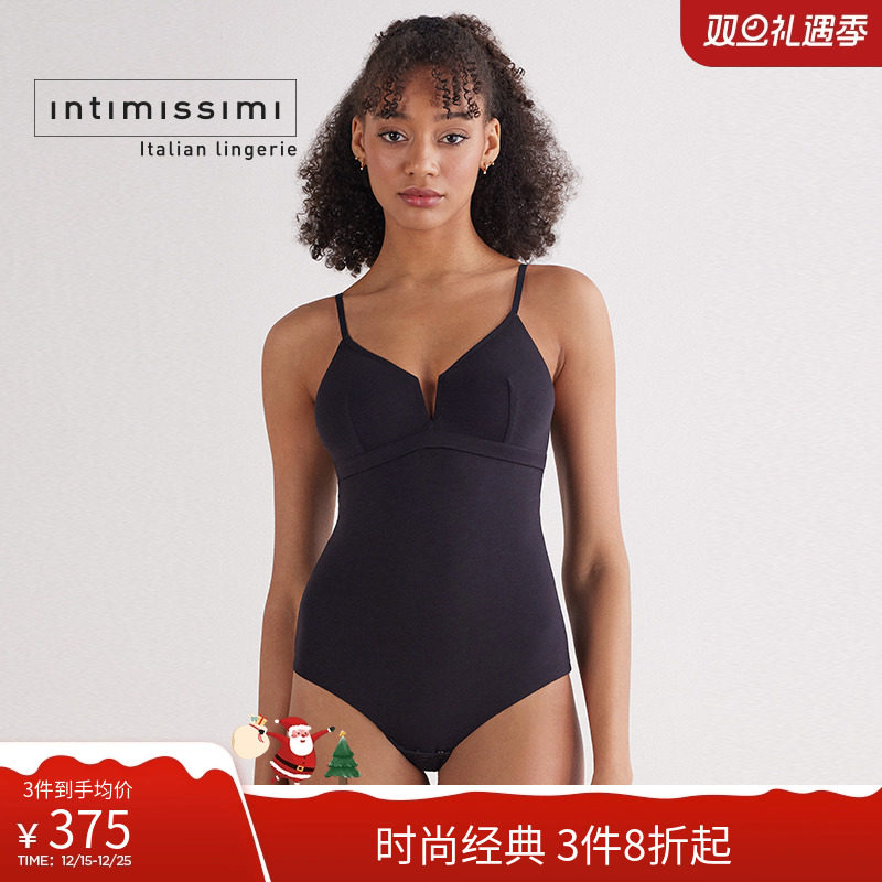 时尚V领性感贴身连体衣