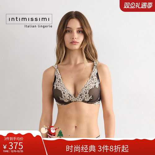 女士花卉性感有衬垫半罩杯文胸