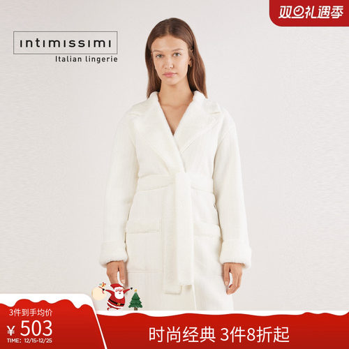 Intimissimi意舒漫25秋冬新居家保暖睡袍系带厚款晨袍睡衣PVD962