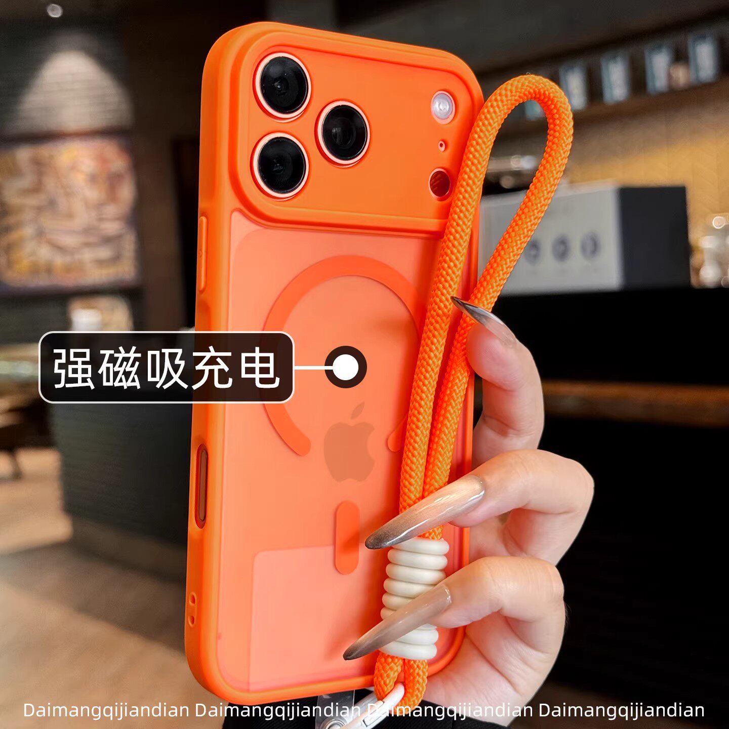 适用于苹果17Promax手机壳新款iPhone17磨砂硅胶边框防摔16镜头全包保护磁吸16promax简约高级带挂绳男女外壳