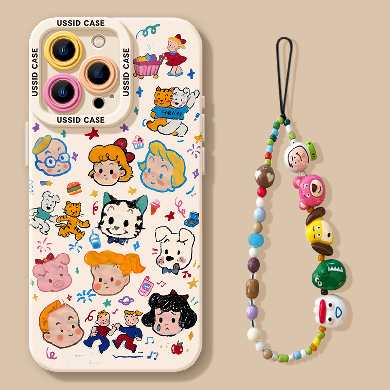 高颜值适用苹果16promax手机壳iphone16新款13原田治家族15卡通15pro小清新plus高级感14硅胶12超火16pro保护