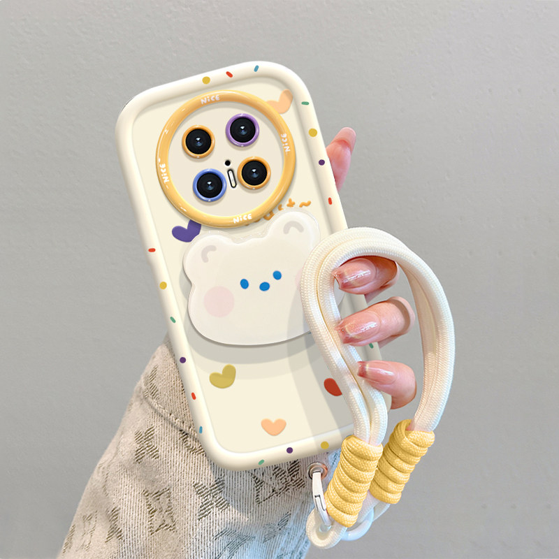 适用于华为mate70pro+手机壳新款Mate60pro升级气囊防摔壳50镜头全包保护壳40带支架挂绳50pro泡芙卡通女壳